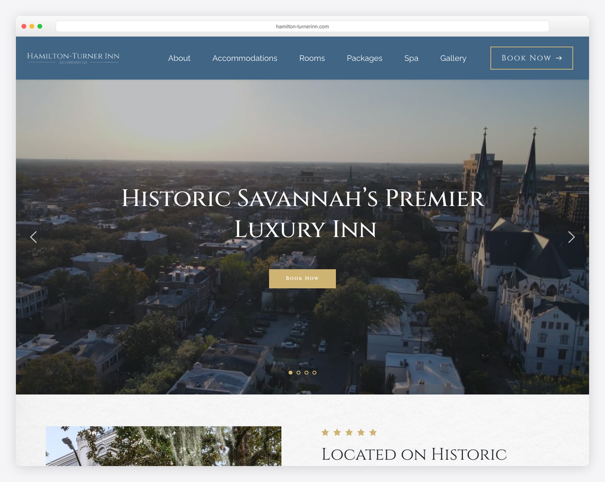 hamilton-turner inn savannah website
