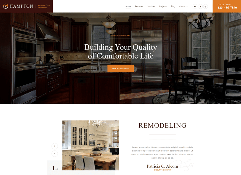 Hampton | Home Design and Renovation WordPress Theme