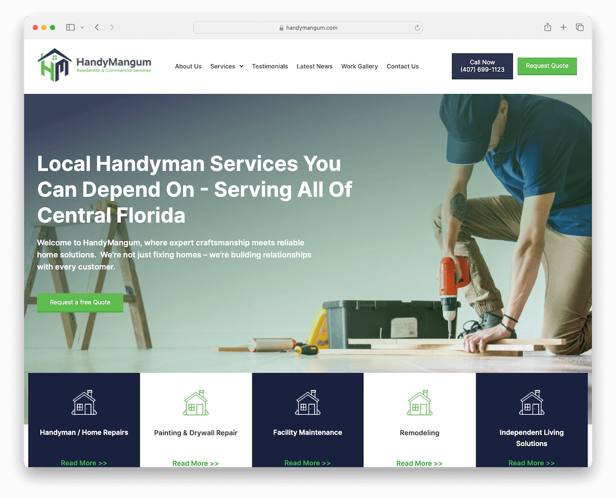 handymangum - local handyman website