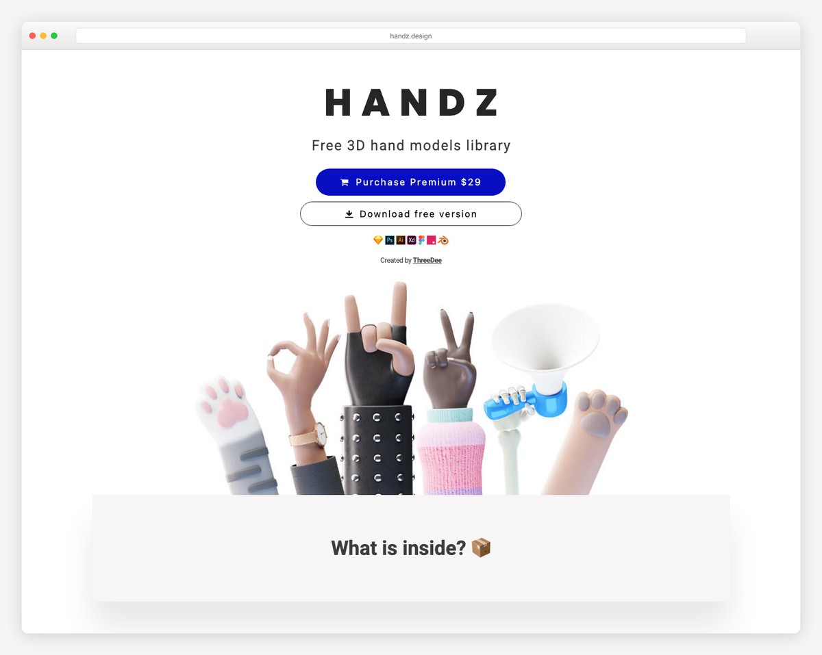 handz carrd website