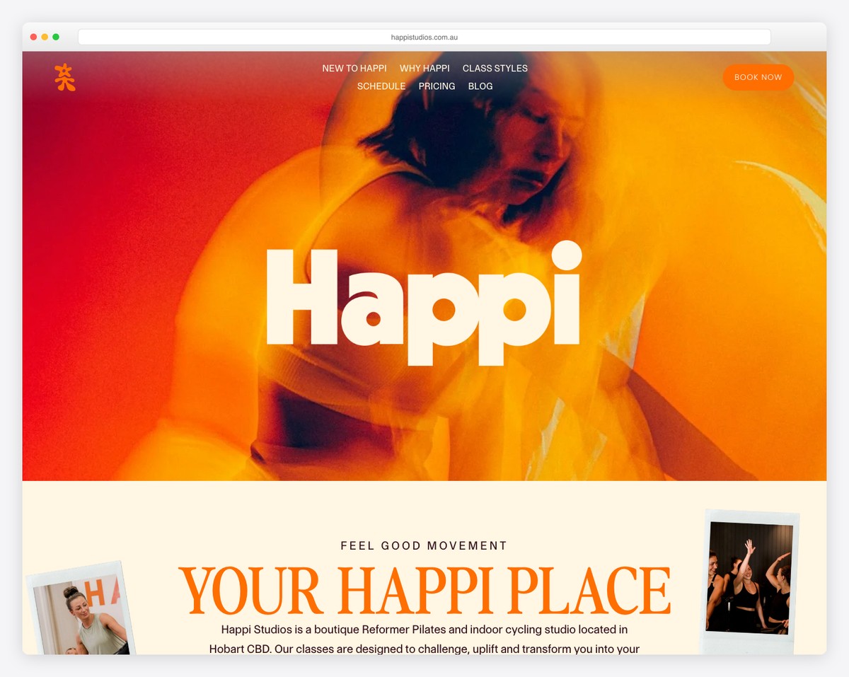 happi studios pilates website