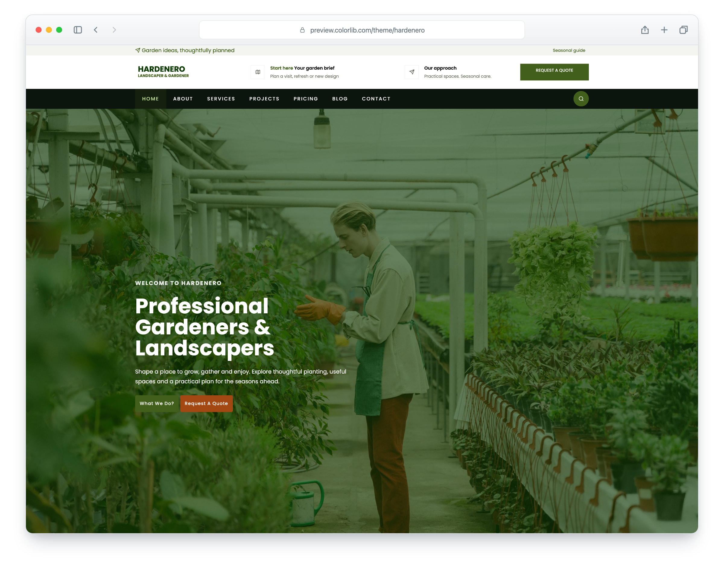 Hardenero website template