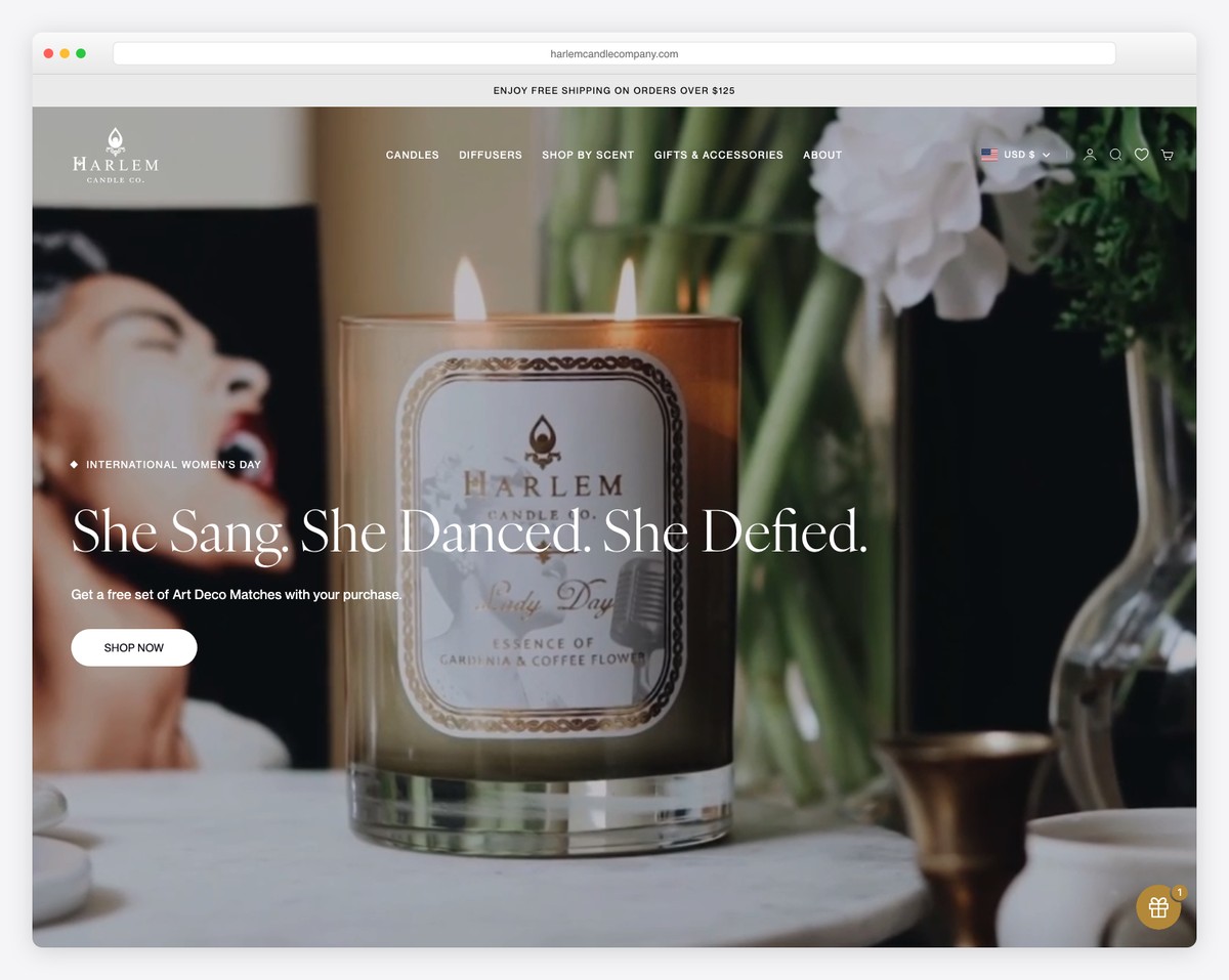 harlem candle co. website example