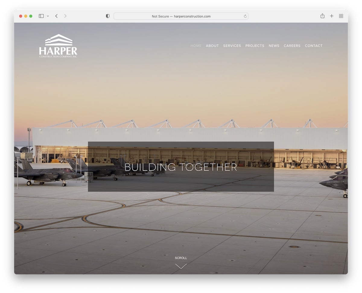 harper construction service website