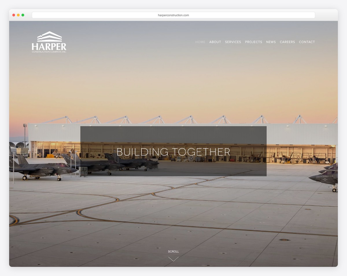 harper construction service website