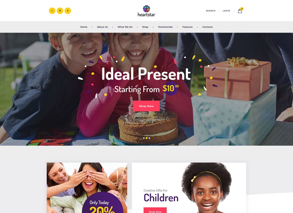 HeartStar - Gift Shop, Party & Event WordPress Theme