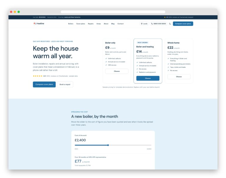 Tiailwind Css Examples 40 Best Home Services Website Templates 2026 - Colorlib