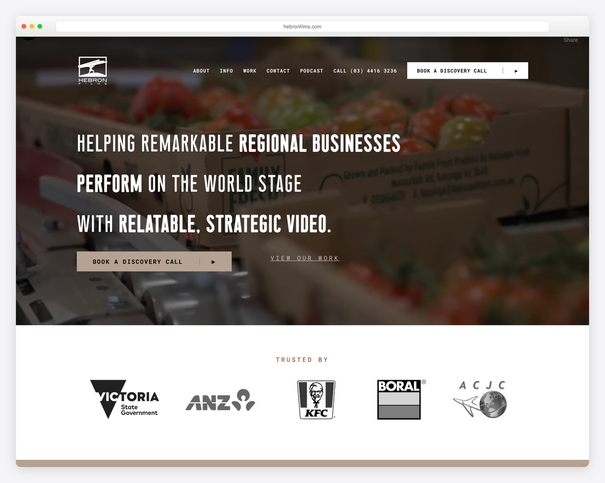 hebron films website example