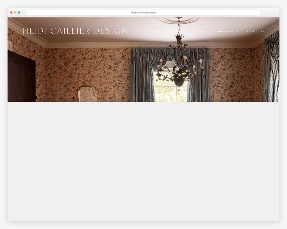 heidi caillier design website example