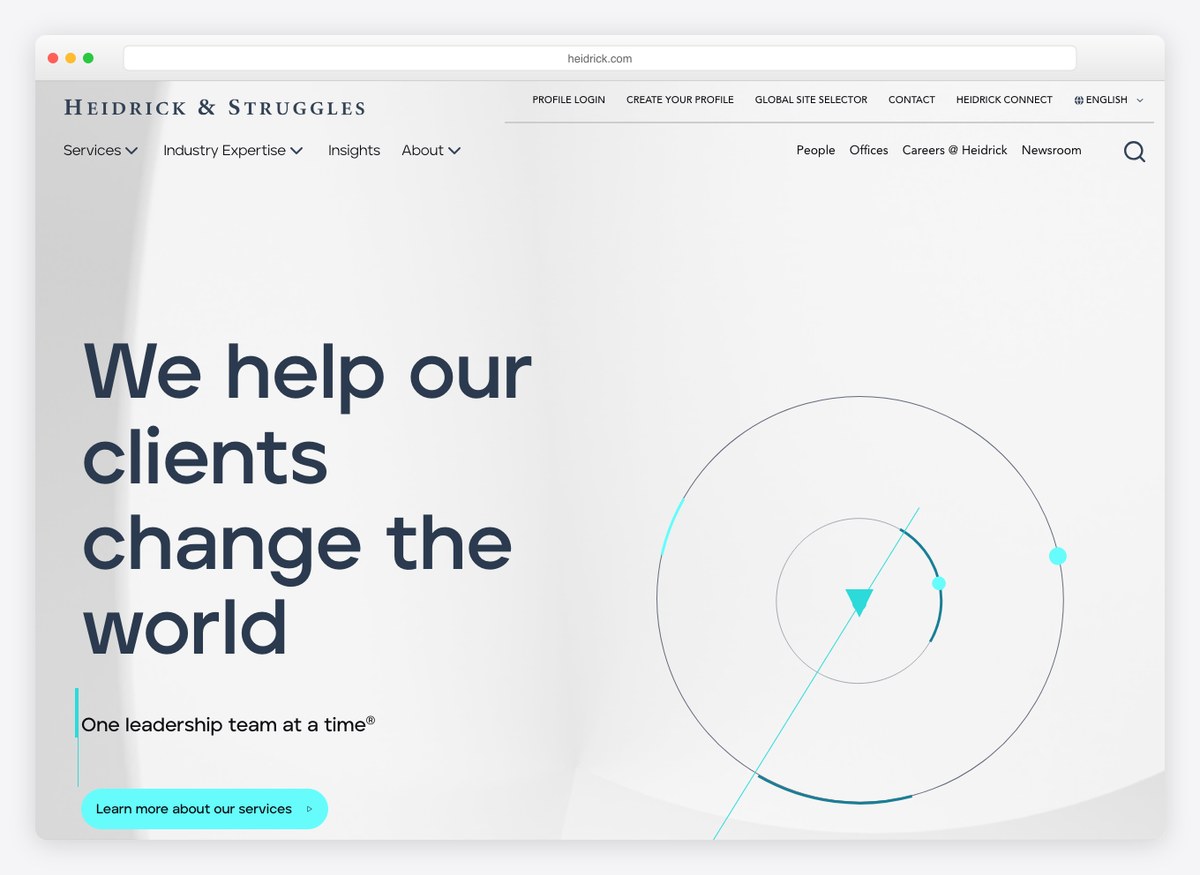 Heidrick & Struggles recruitment website homepage