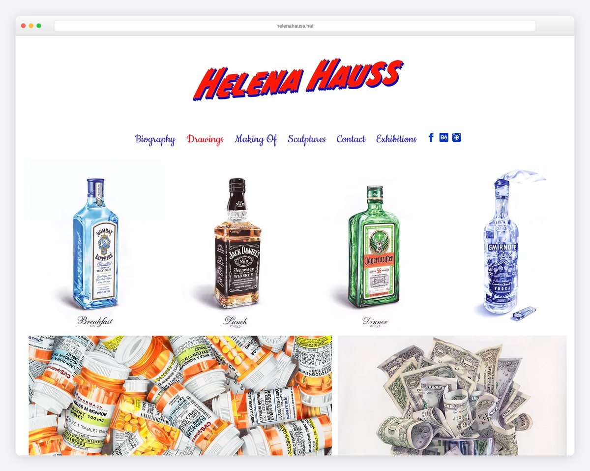 helena hauss wix portfolio example