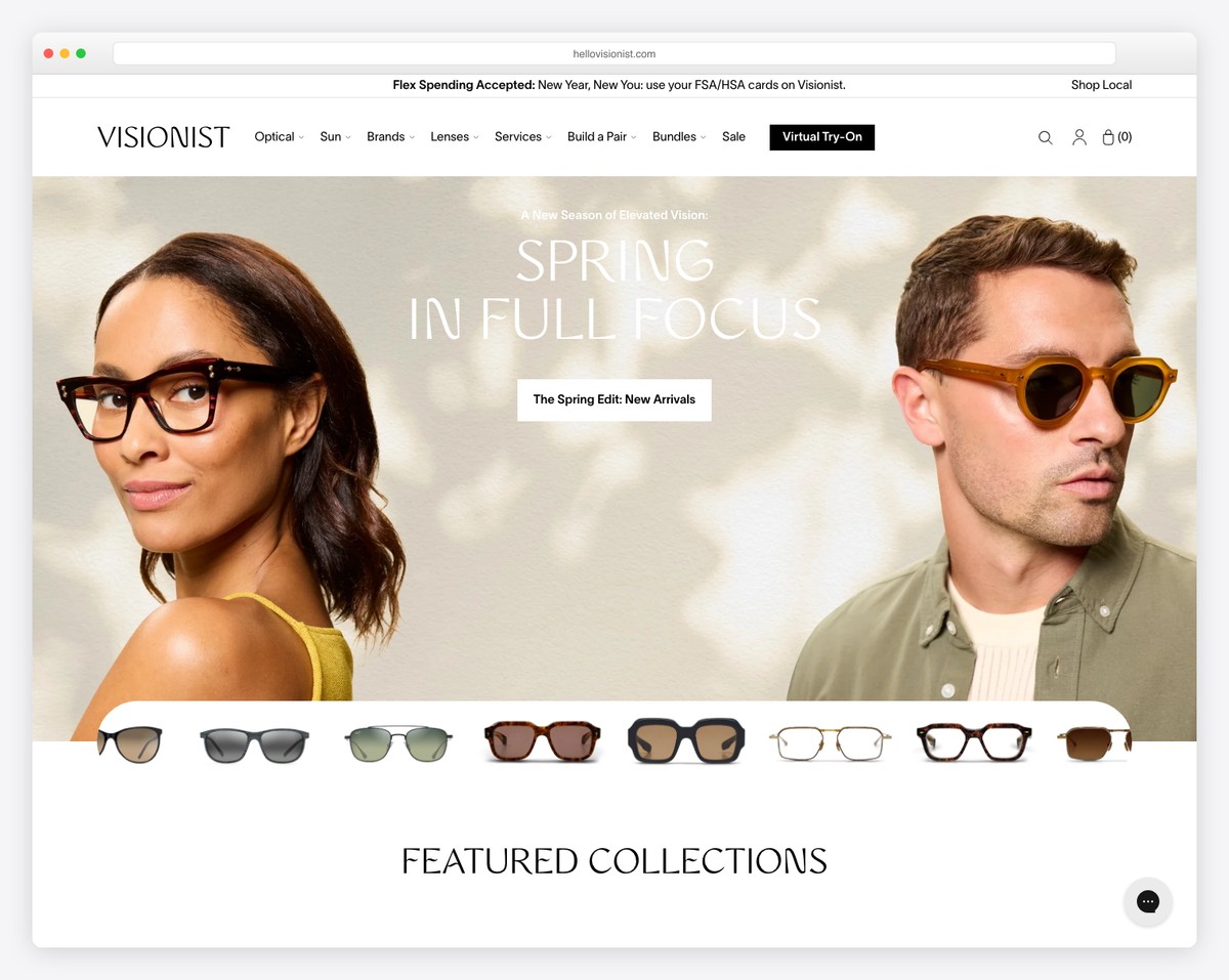 visionist website example