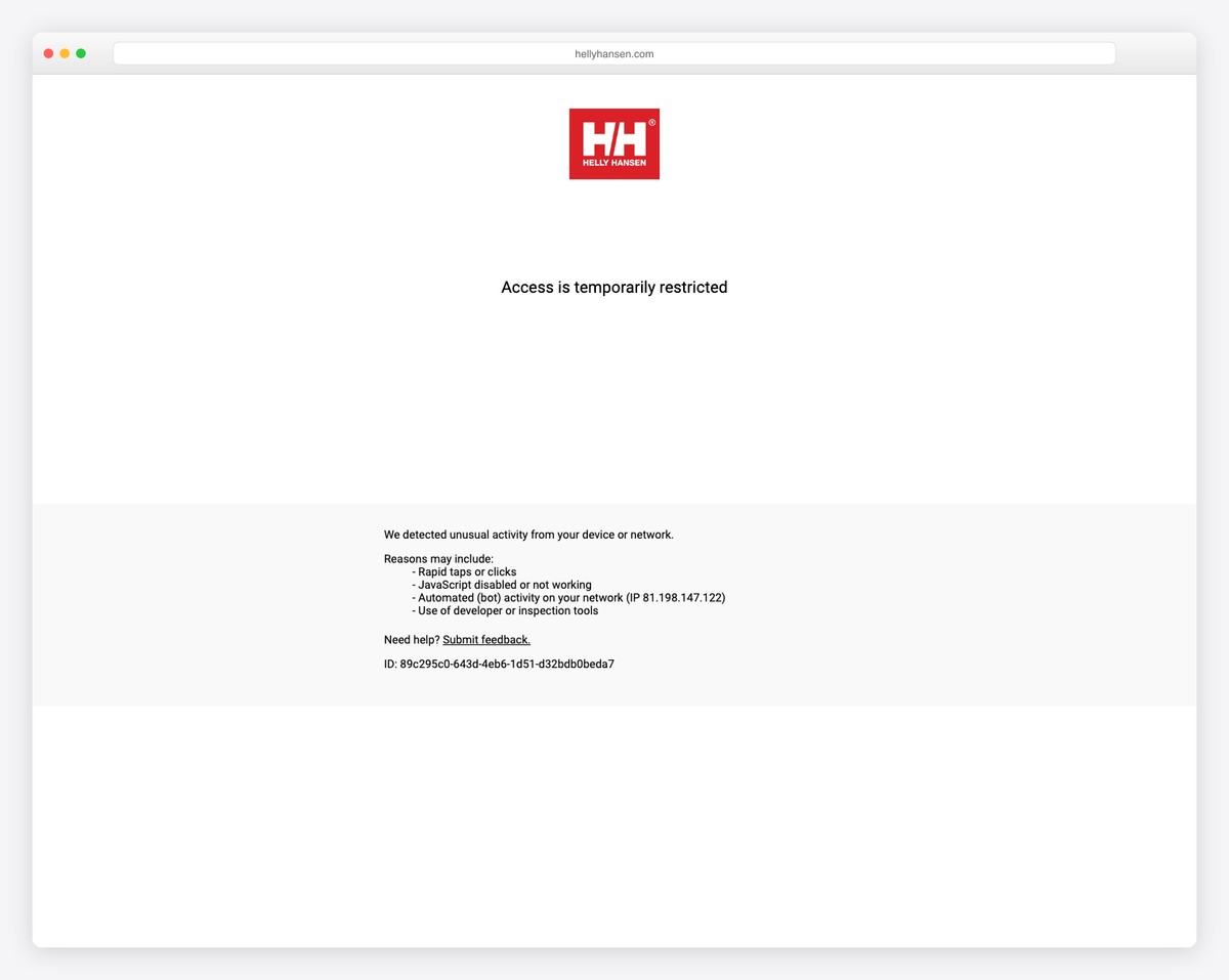 helly hansen magento website