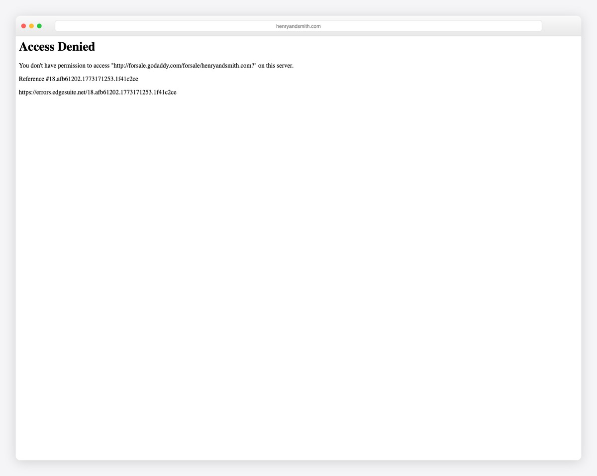 henry & smith website example
