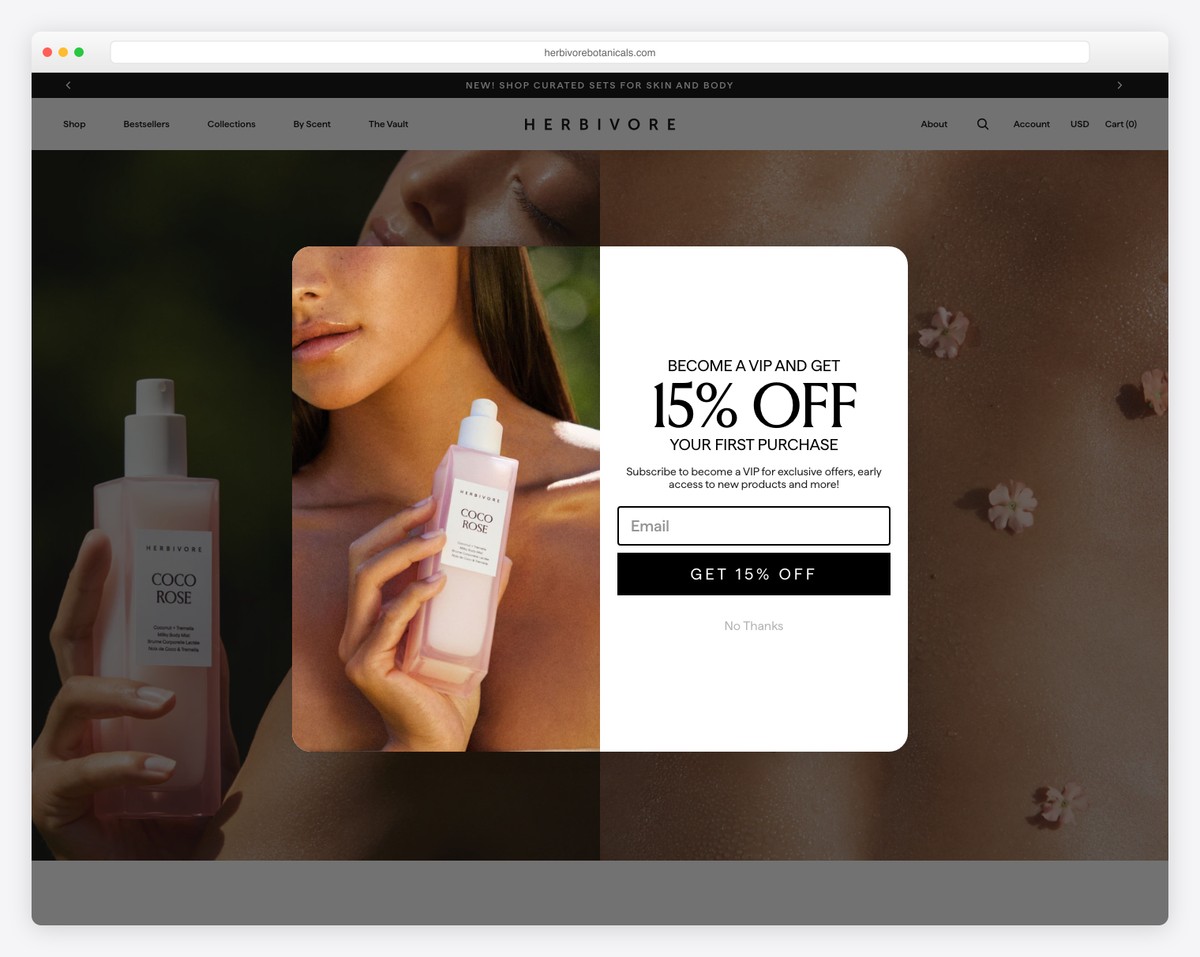 herbivore botanicals website example