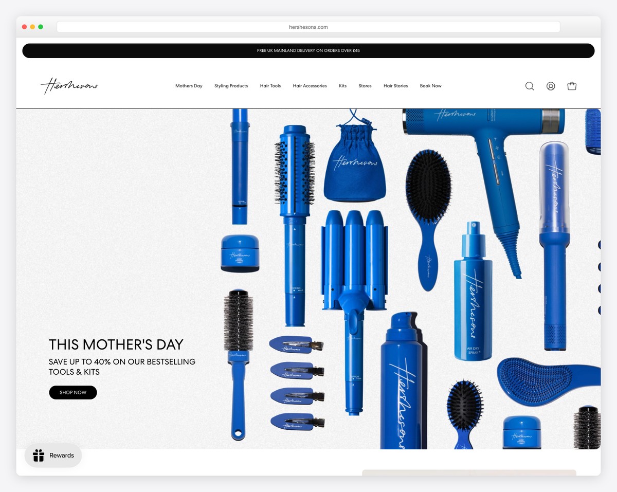 Hershesons salon website