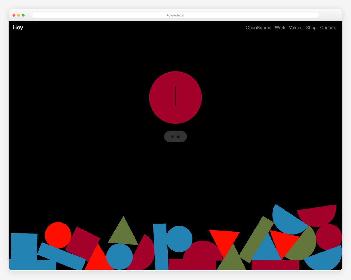 hey studio website example