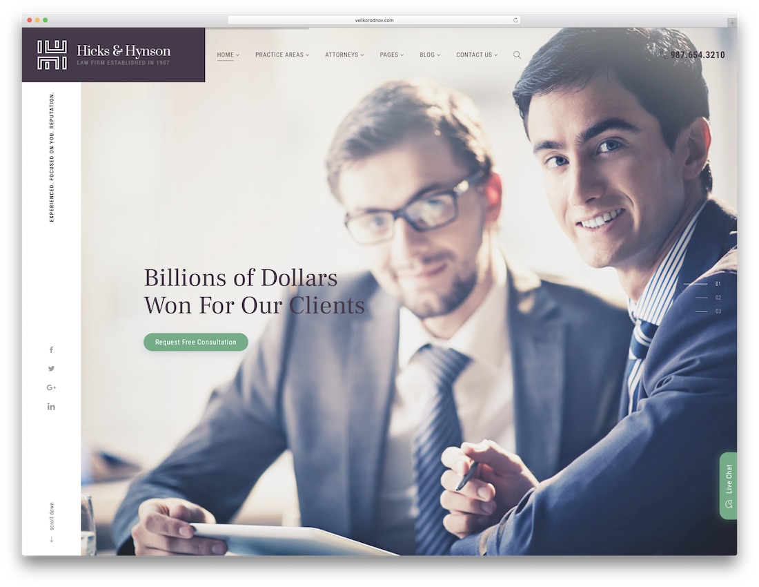 hicks and hyson lawyer website template