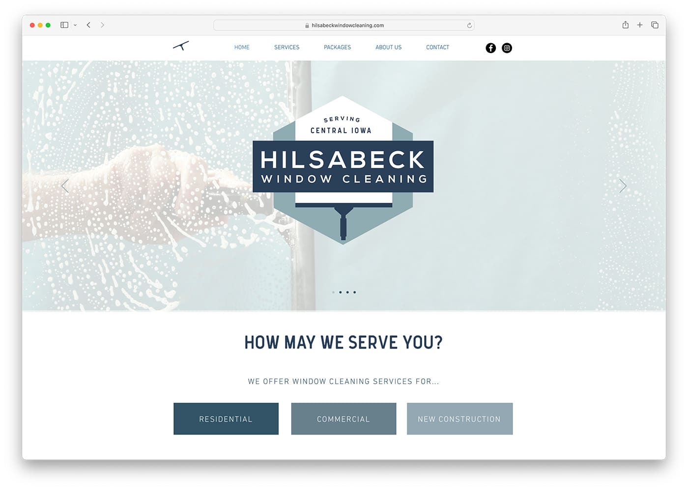 Hilsabeck Window Cleaning company website