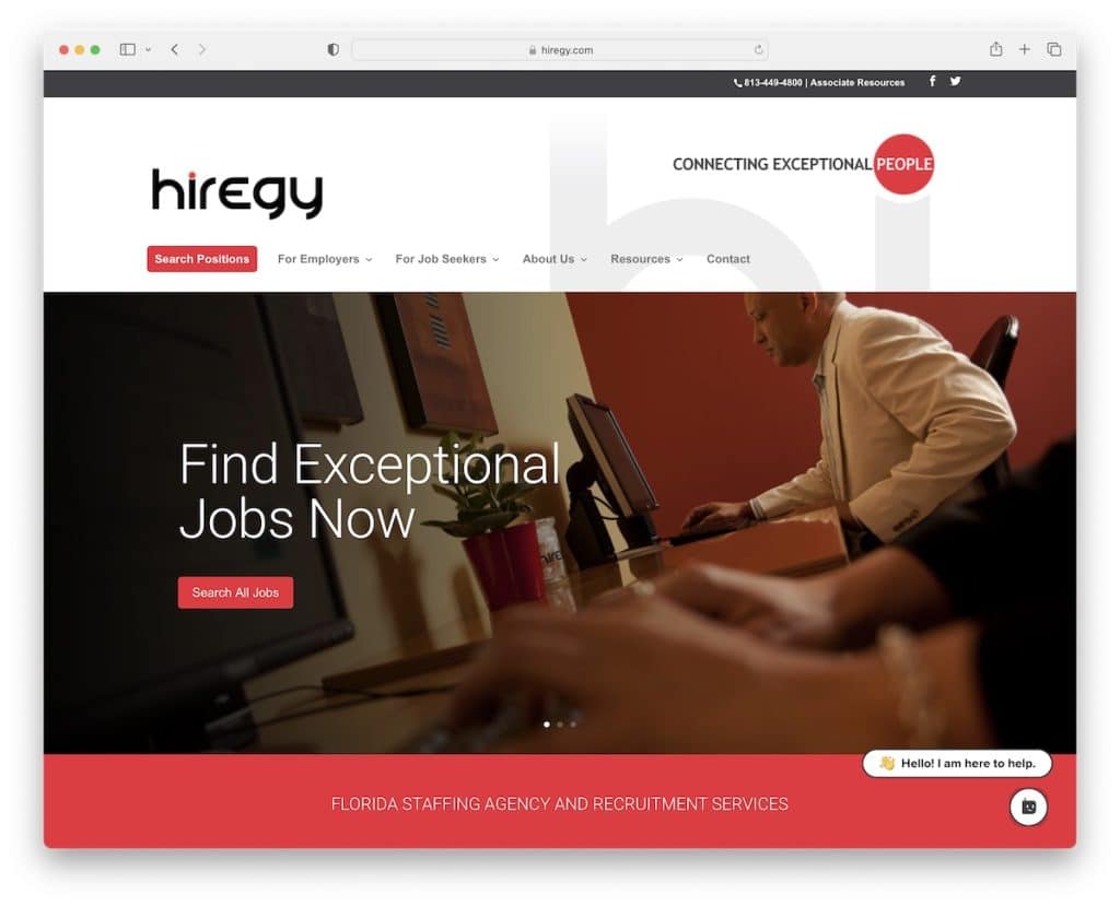 hiregy recruitment website