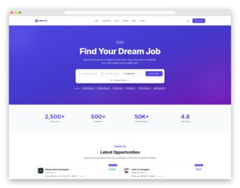 HireHub website template