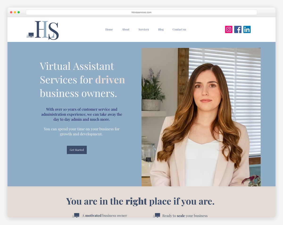 hls va services website example