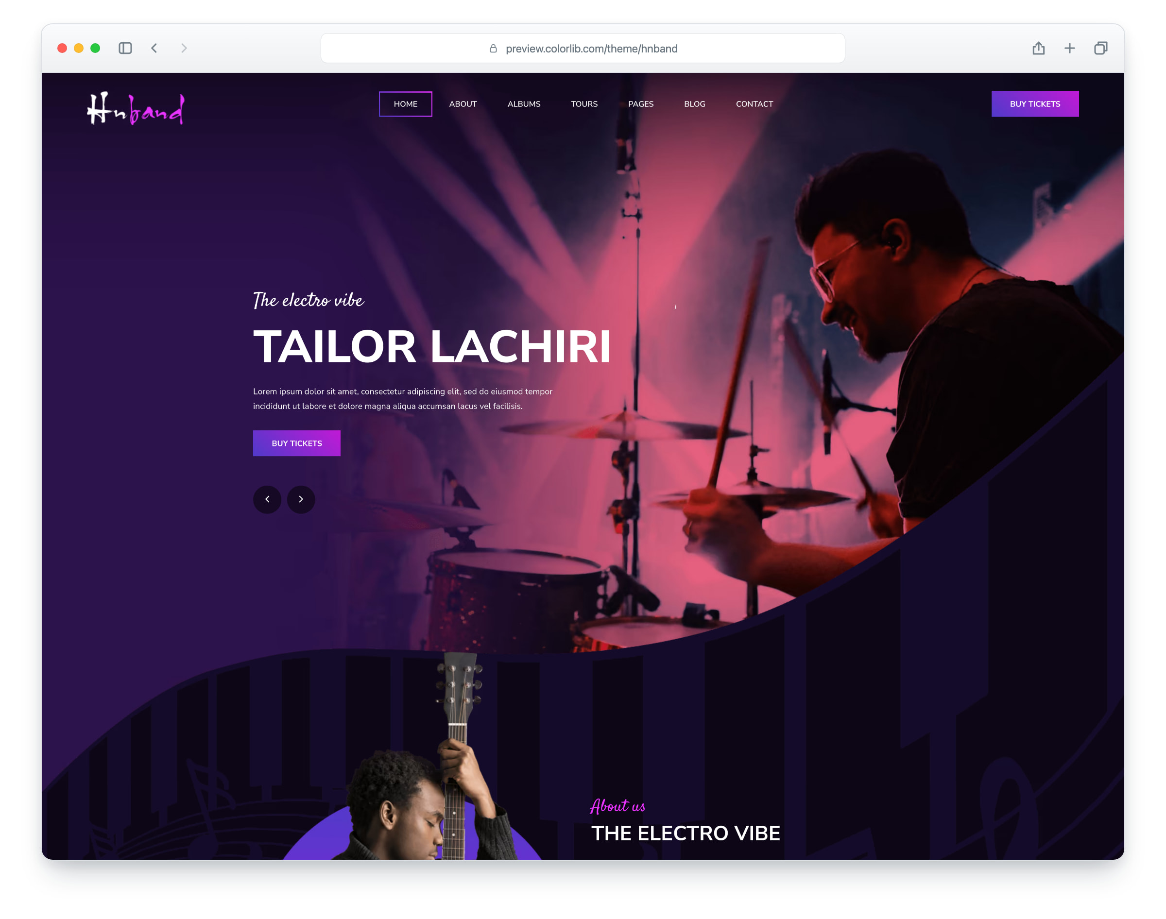 Hnband website template