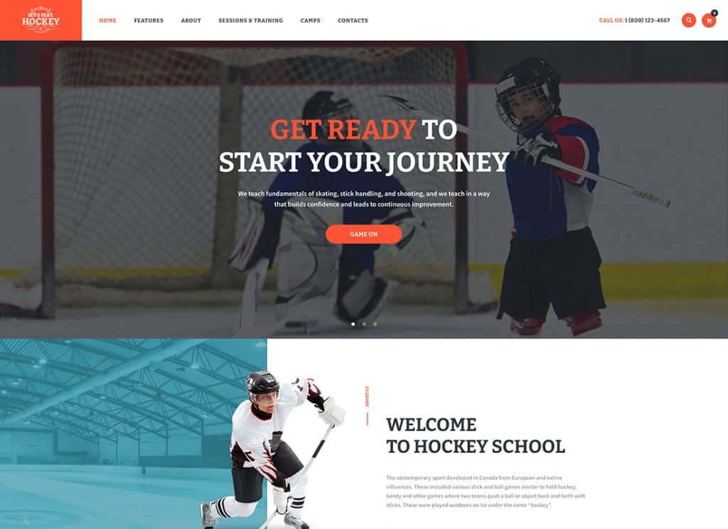Let's Play - Hockey School & Winter Sports WordPress Theme