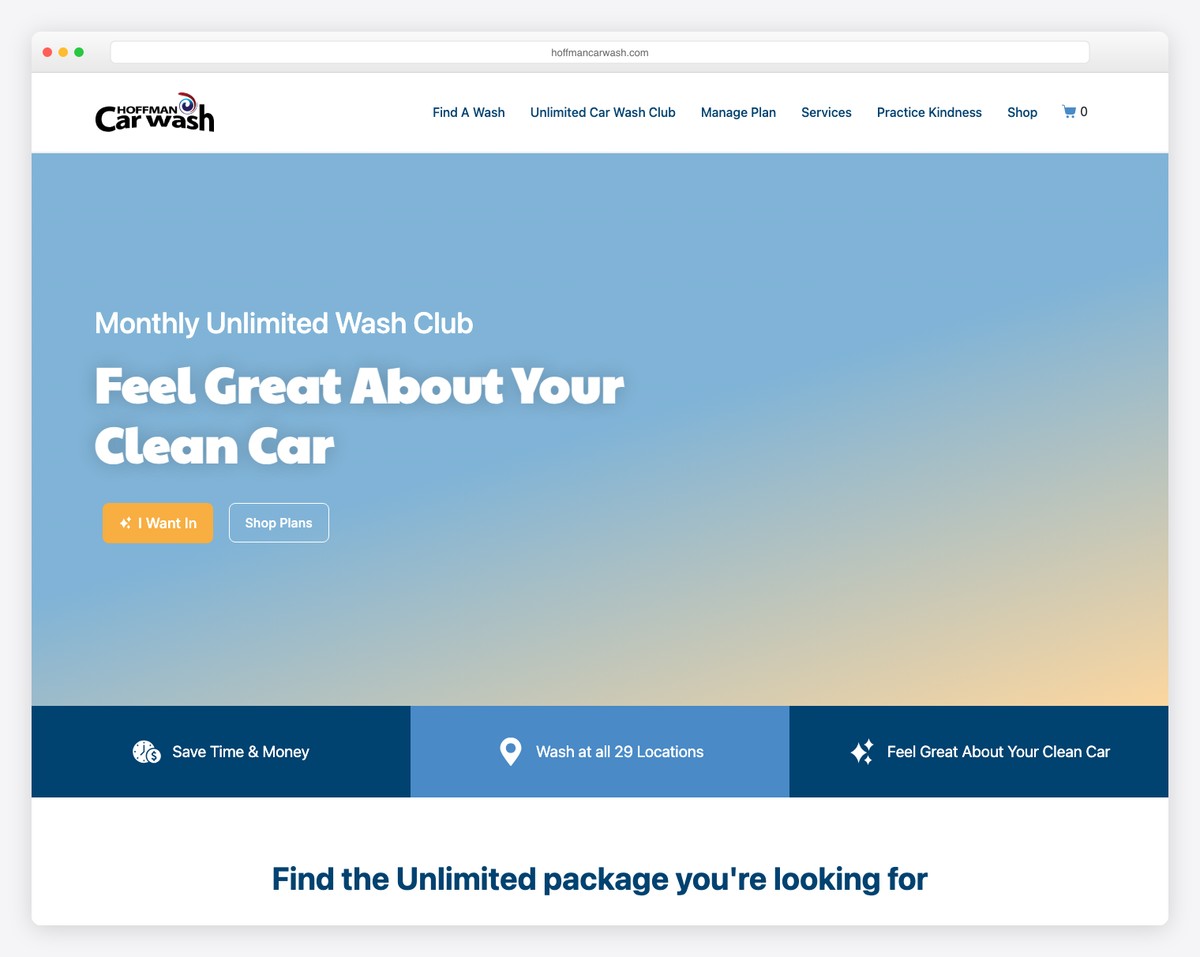 hoffman car wash web design