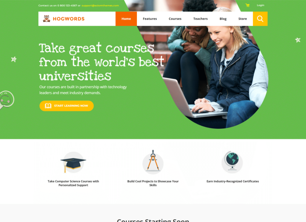 Hogwords - School, University & Education Center WordPress Theme