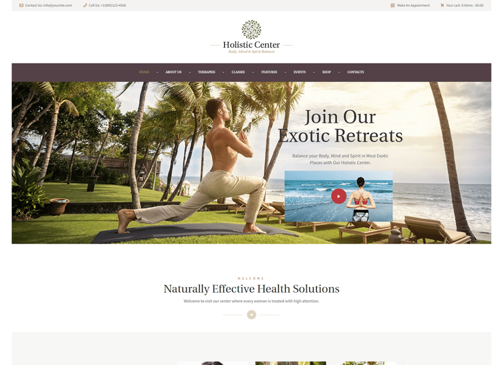 Holistic Center | Wellness and Spa Salon WordPress Theme