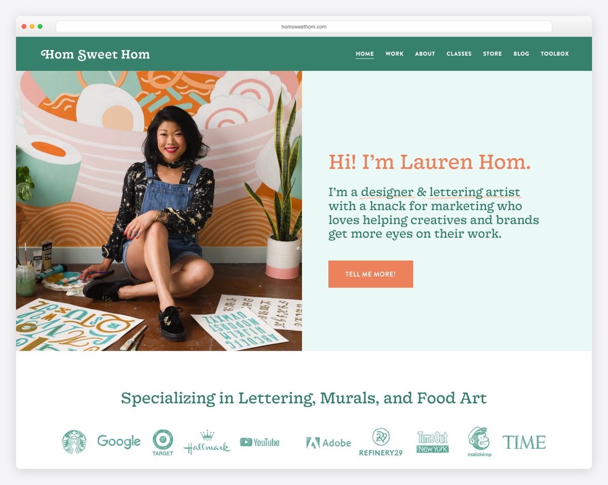hom sweet hom personal website example
