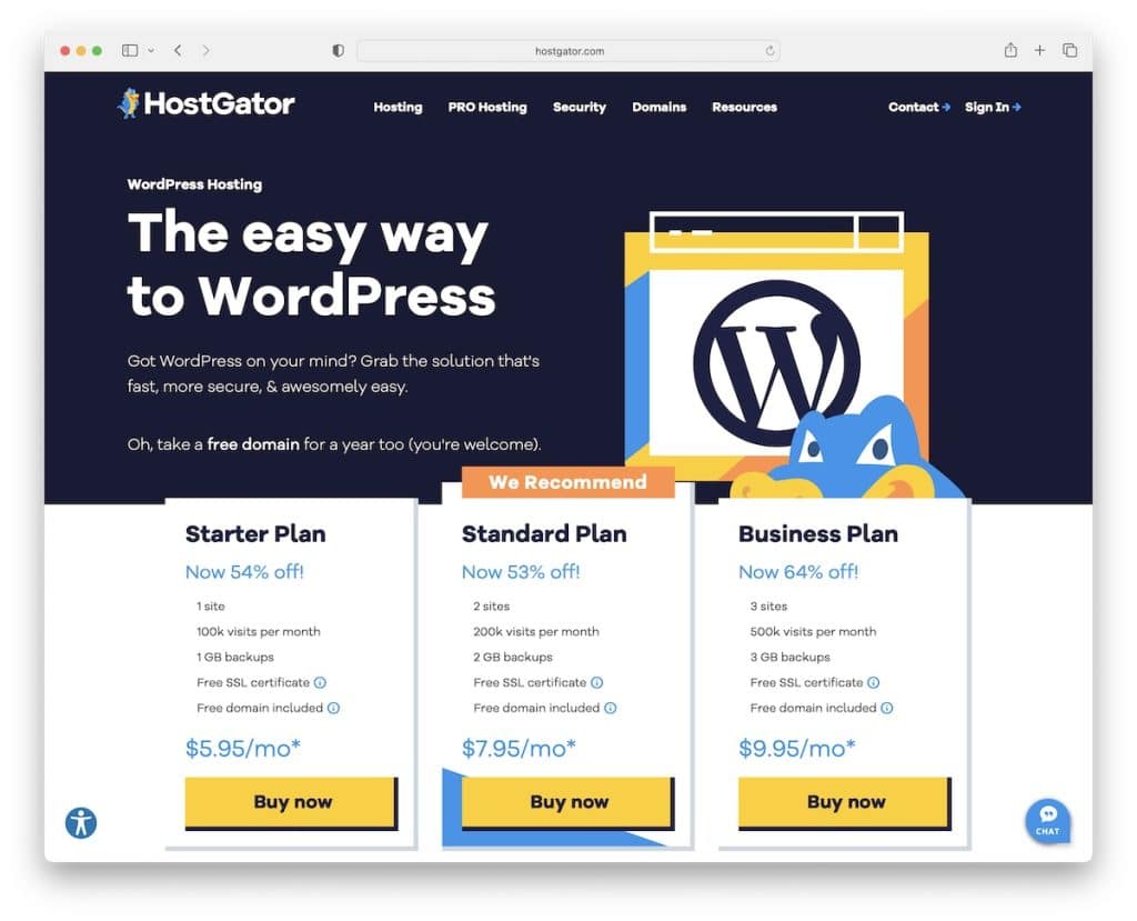 hostgator wordpress hosting in india