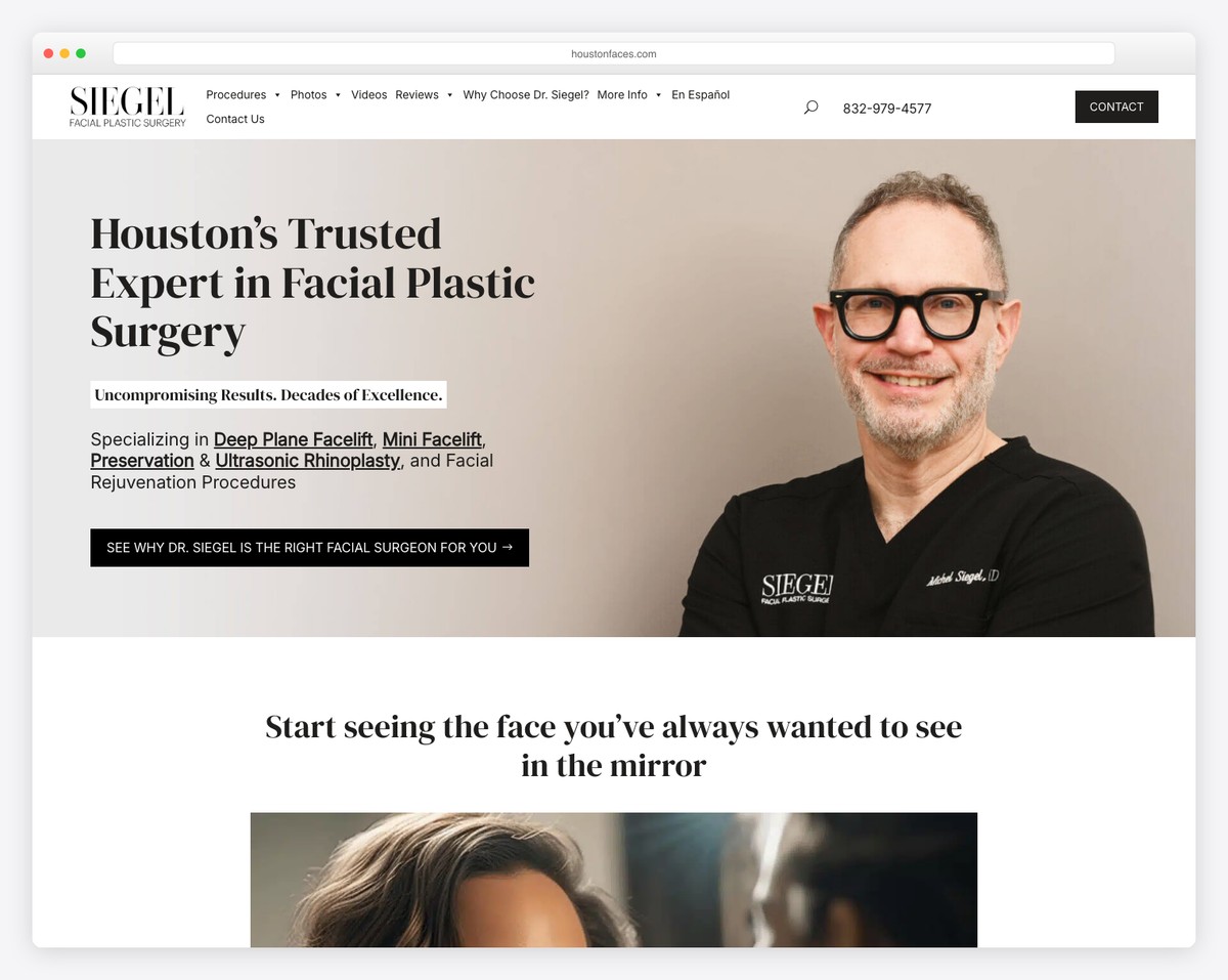 houston faces website example