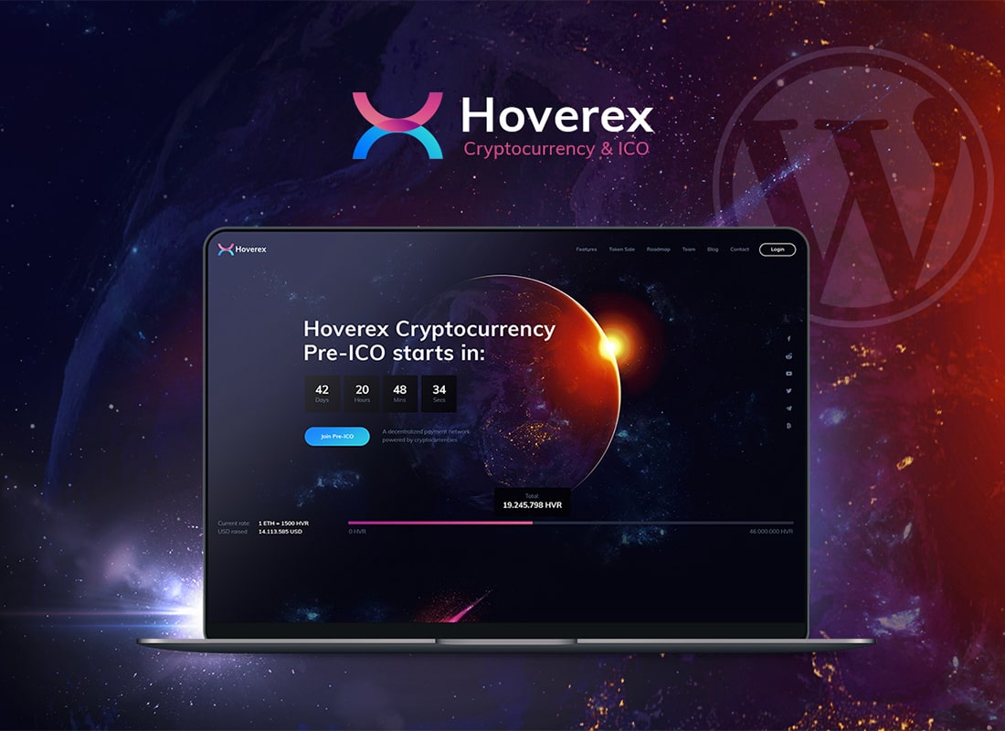 Hoverex | Cryptocurrency & ICO WordPress Theme