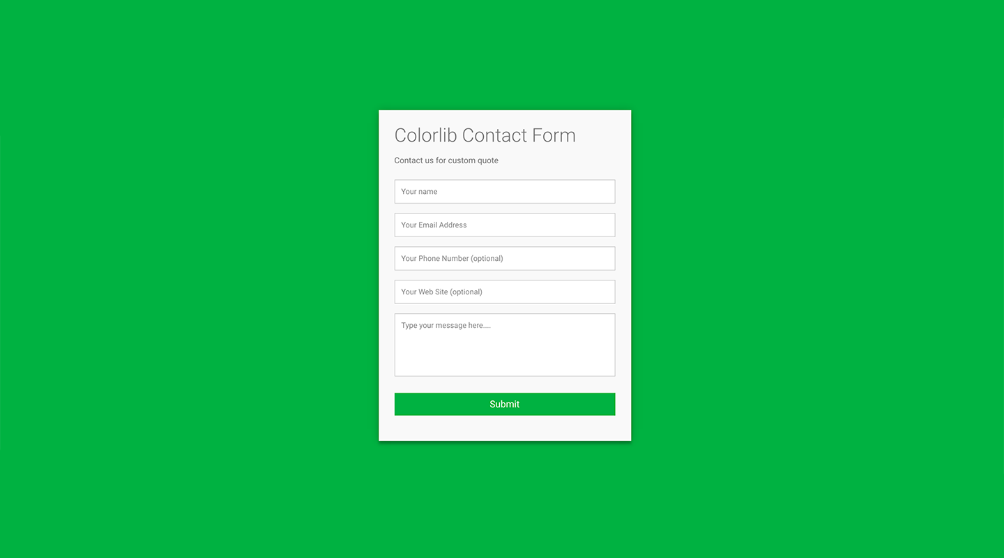 Contact Form Template from colorlib.com