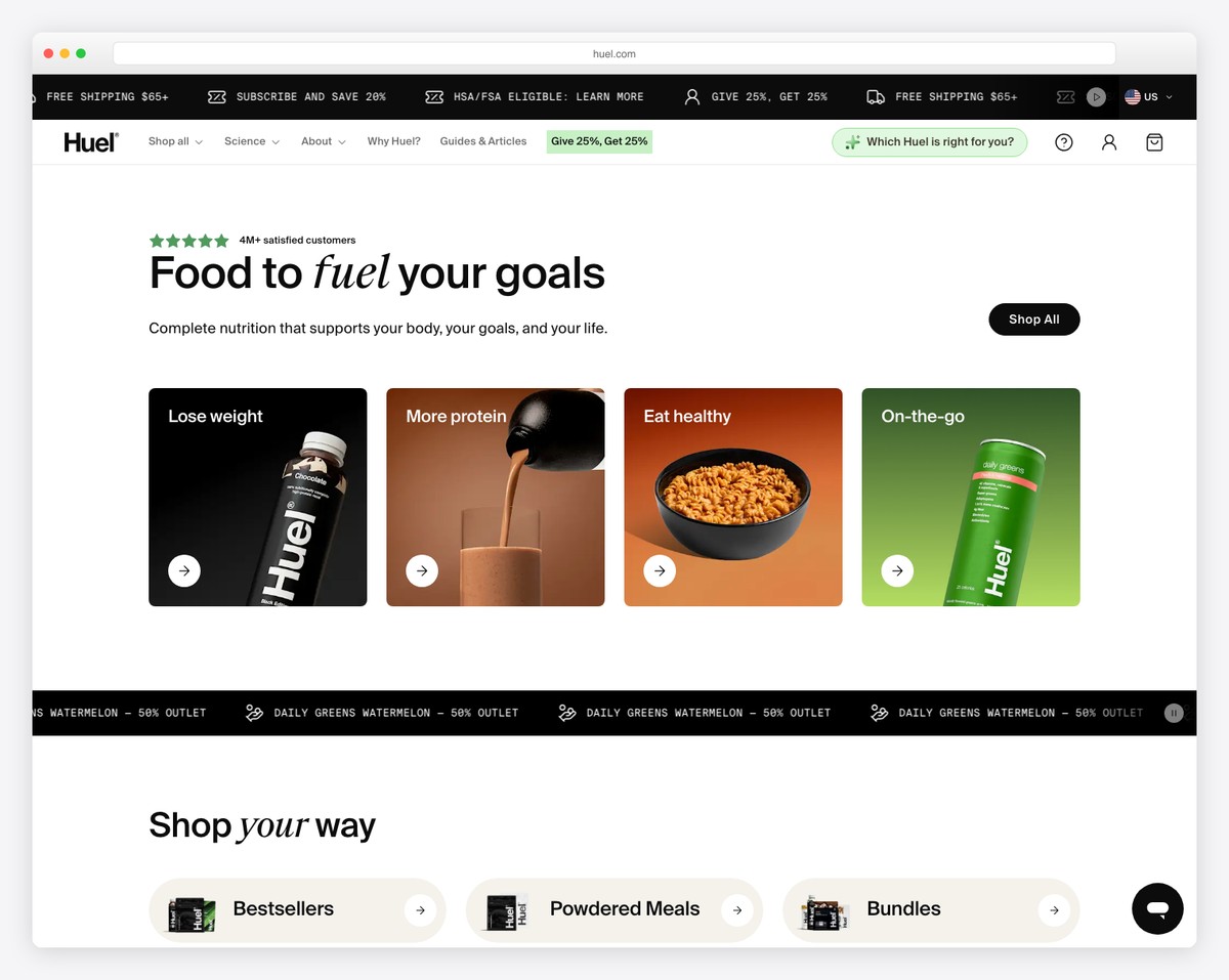 huel shopify website