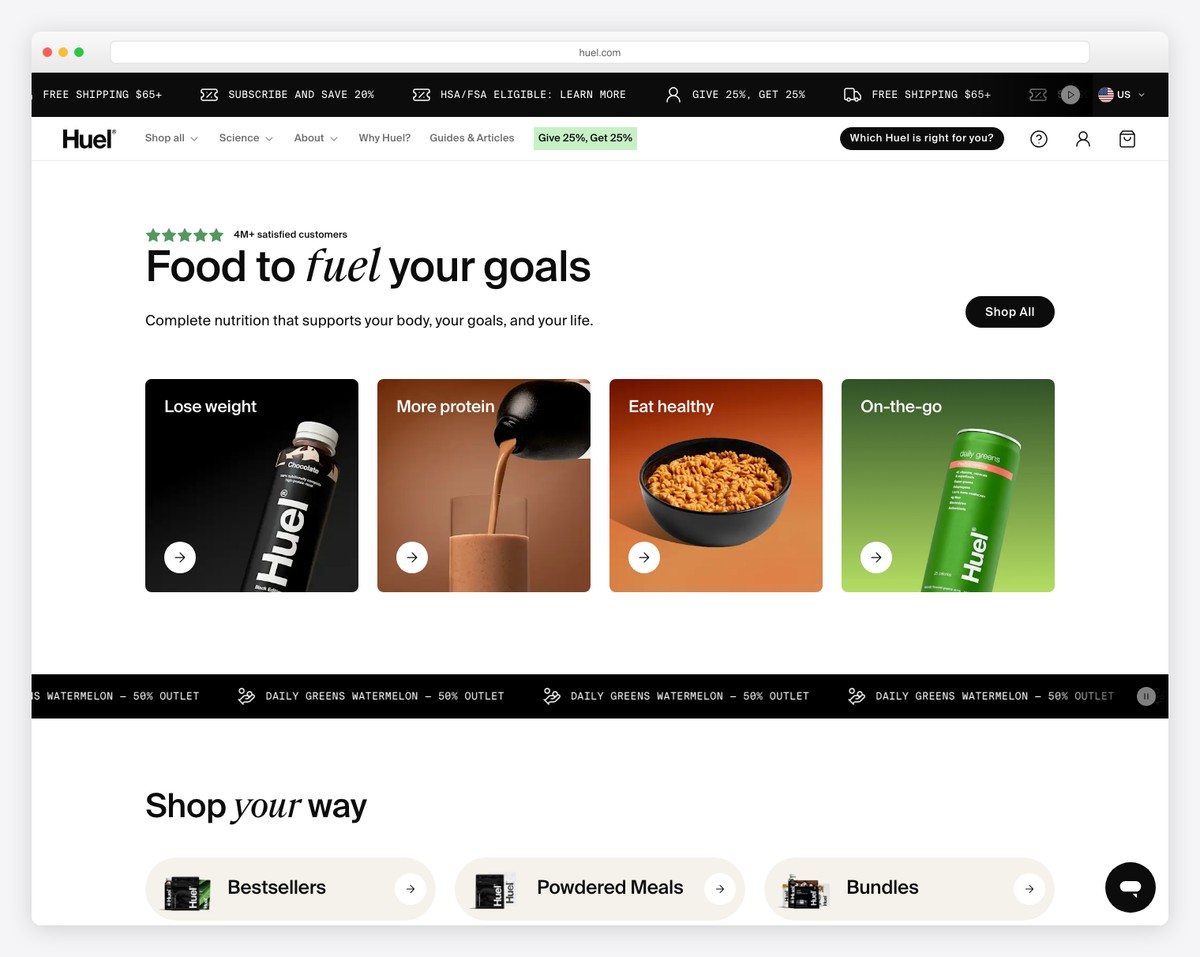 huel shopify website