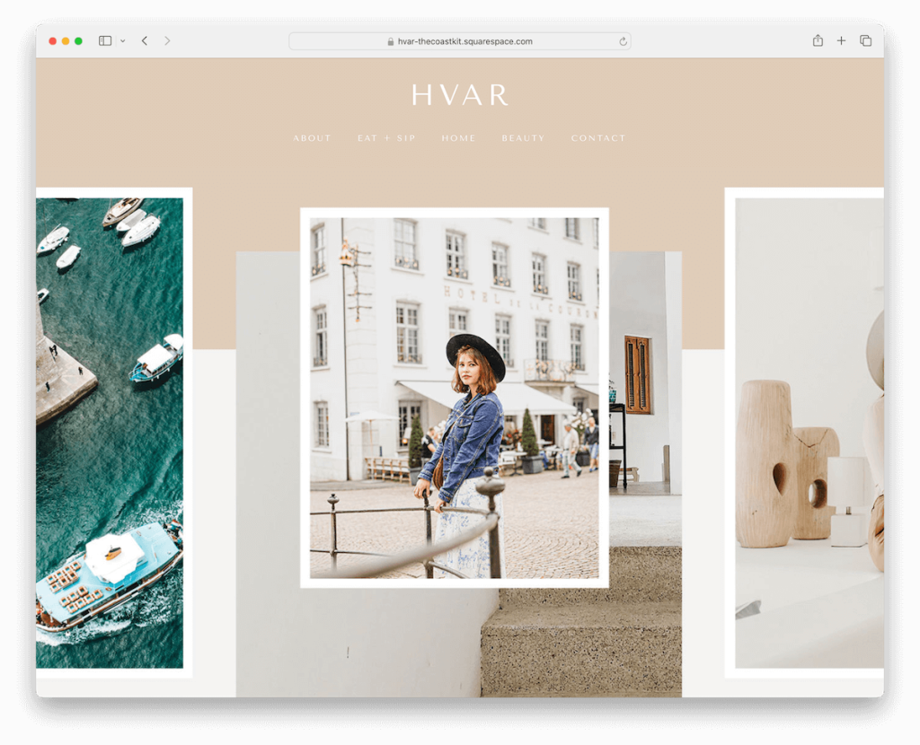 hvar squarespace food and drink template