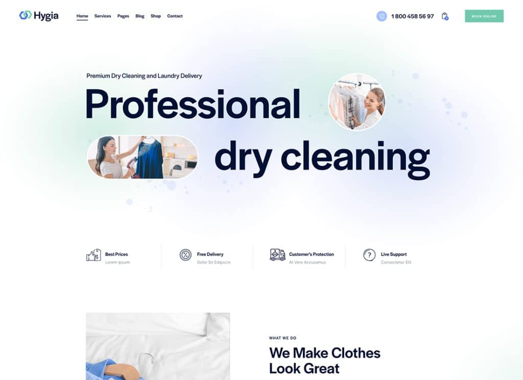 Hygia | Cleaning Services Multipurpose WordPress Theme