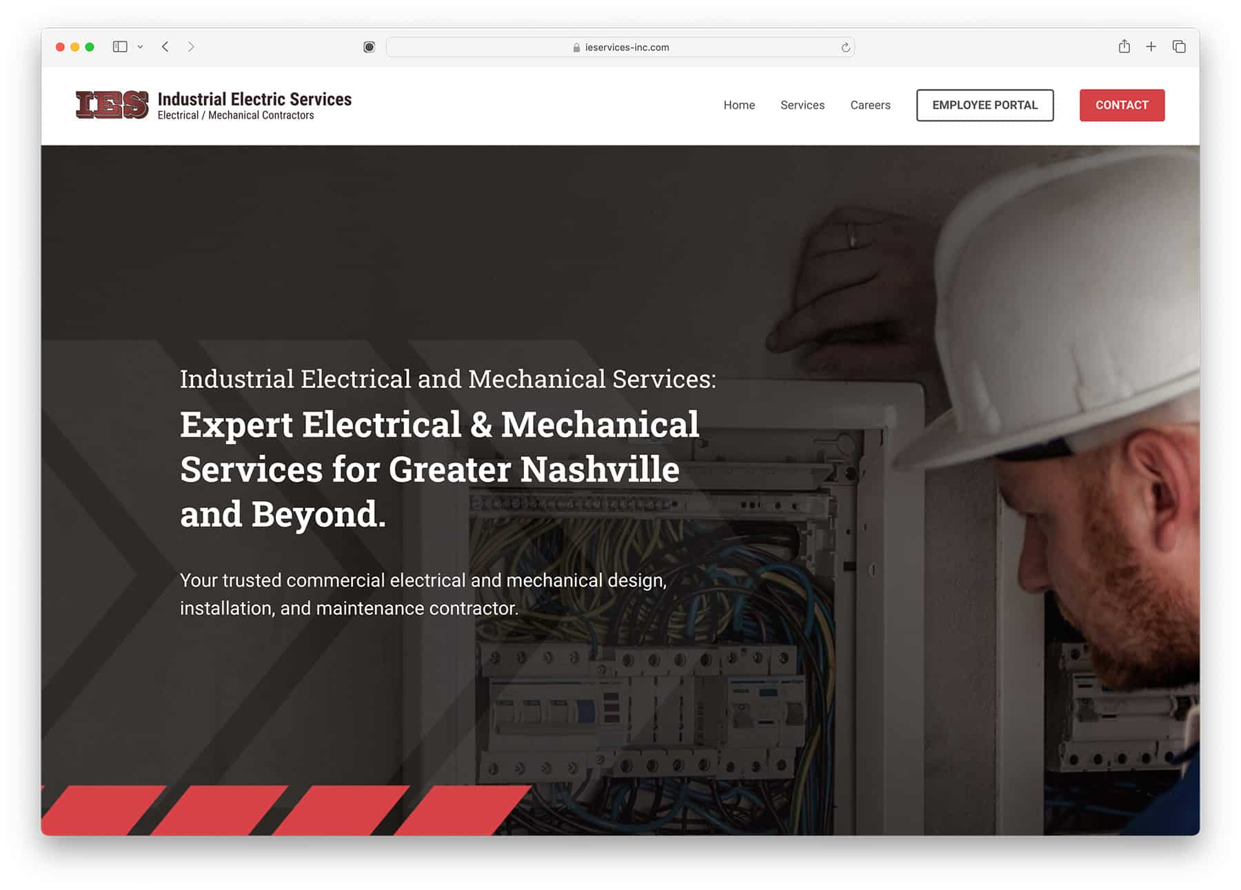 Industrial Electric Services website example