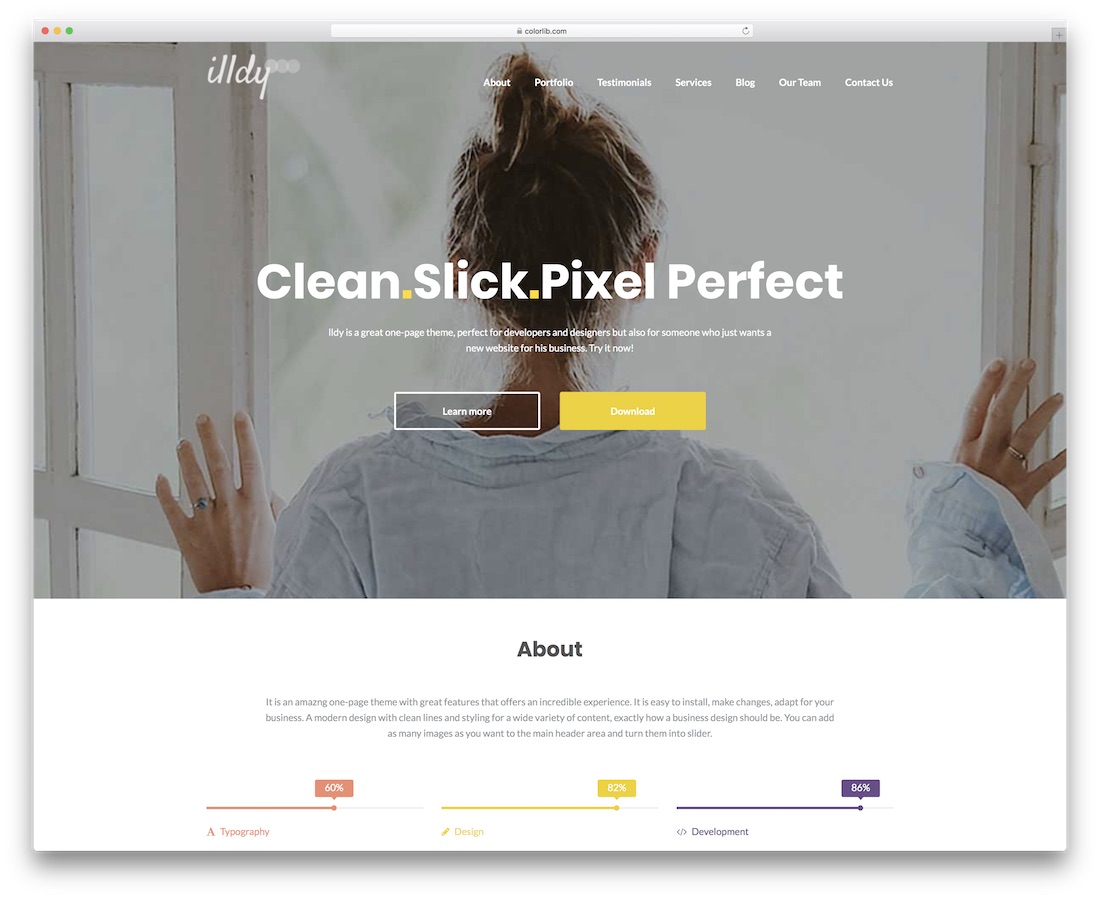 illdy free one page business template