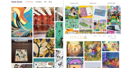 Illustration portfolio examples: Katie Scott, Jenni Sparks and Beatrice Blue