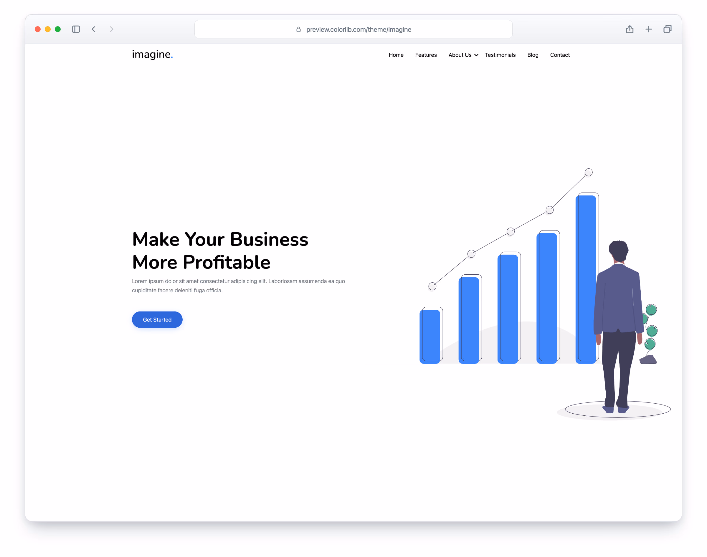 Imagine website template