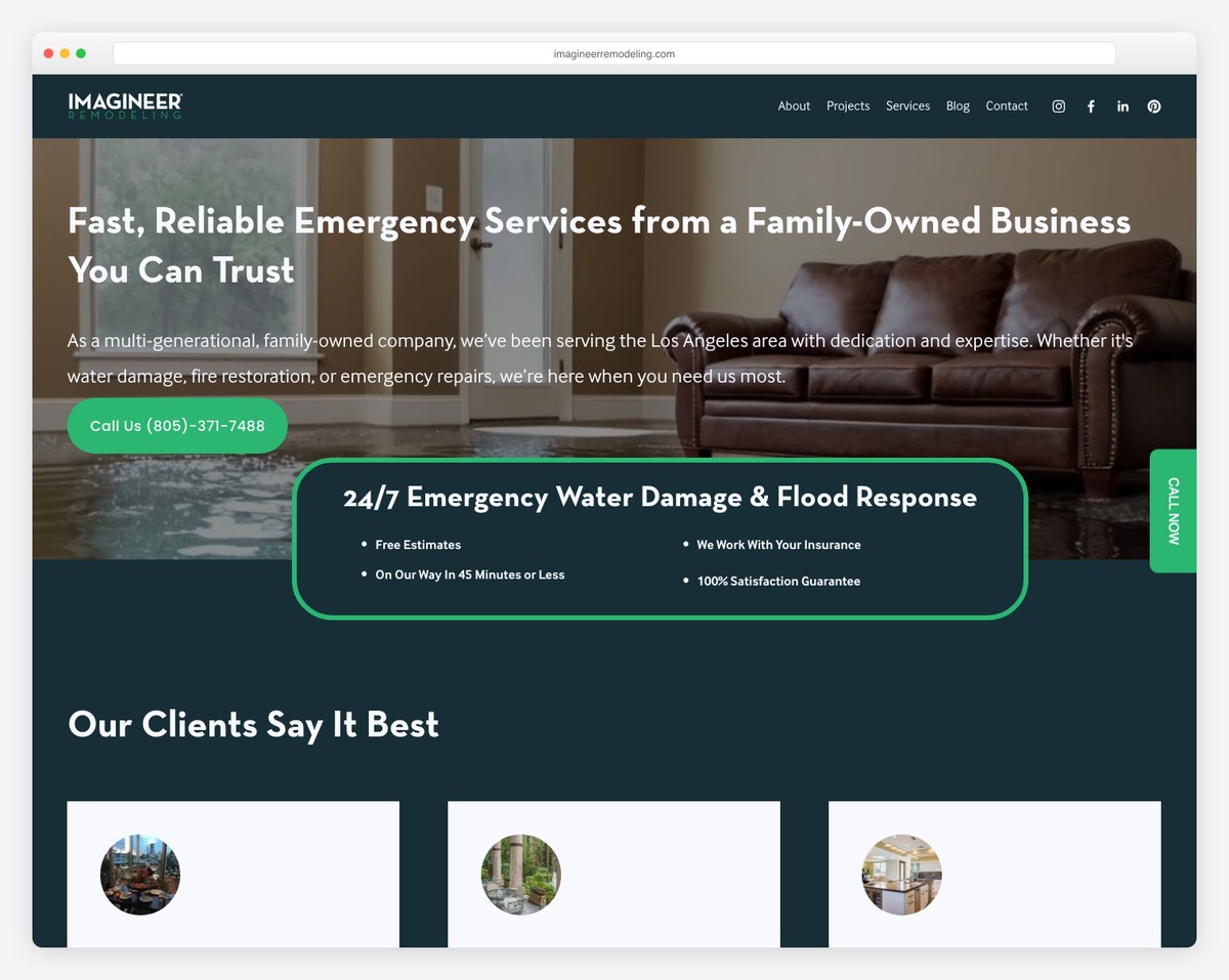 imagineer remodeling website example