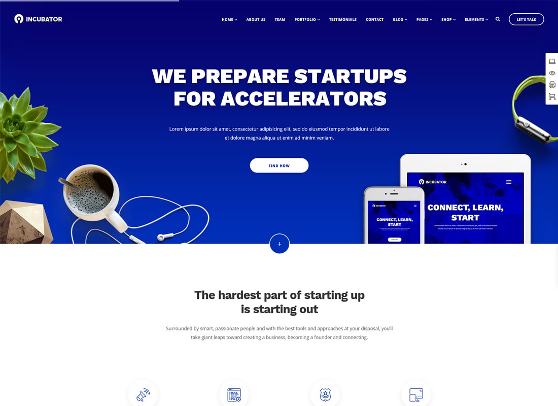 Incubator | Startup Business WordPress Theme