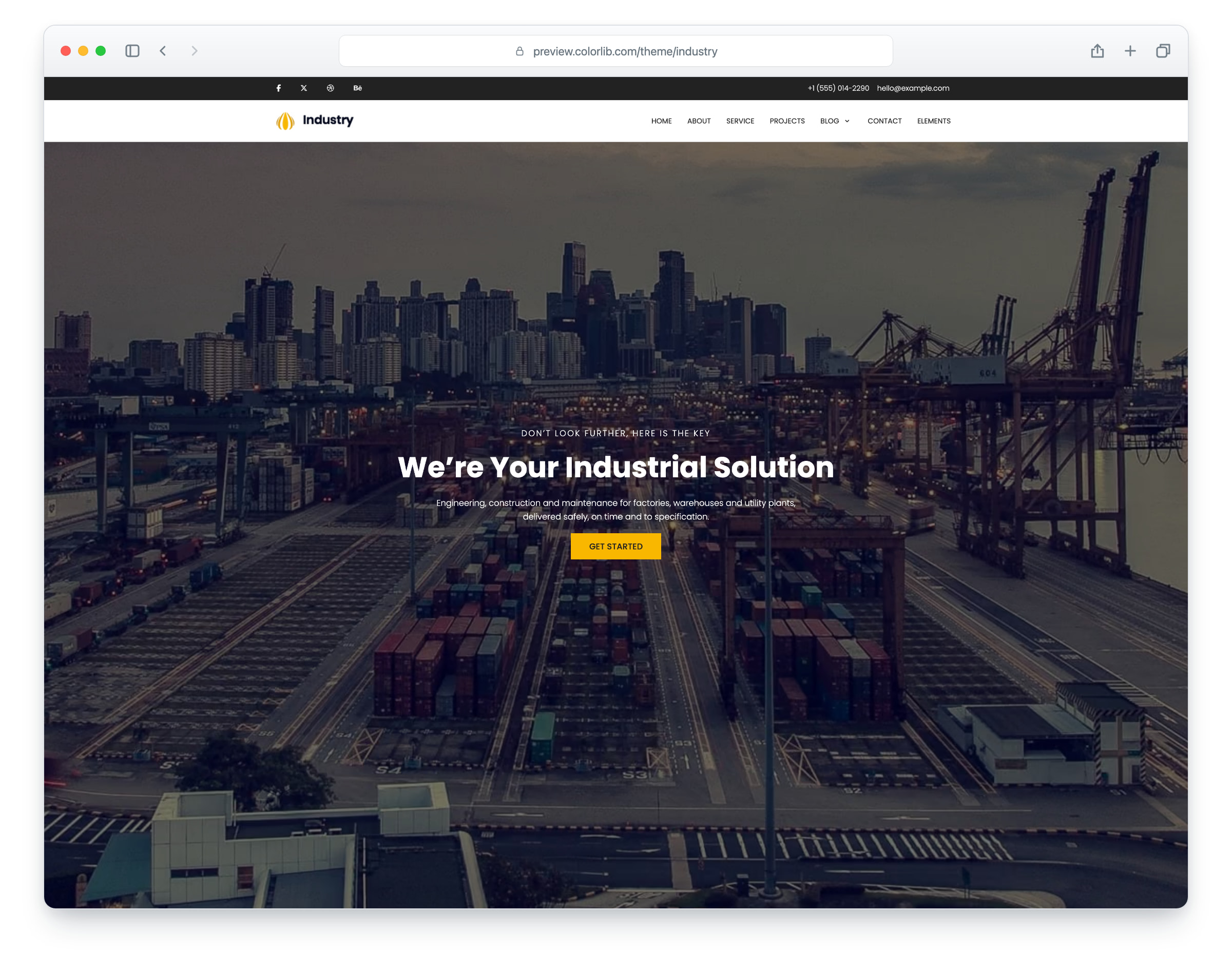 Industry website template
