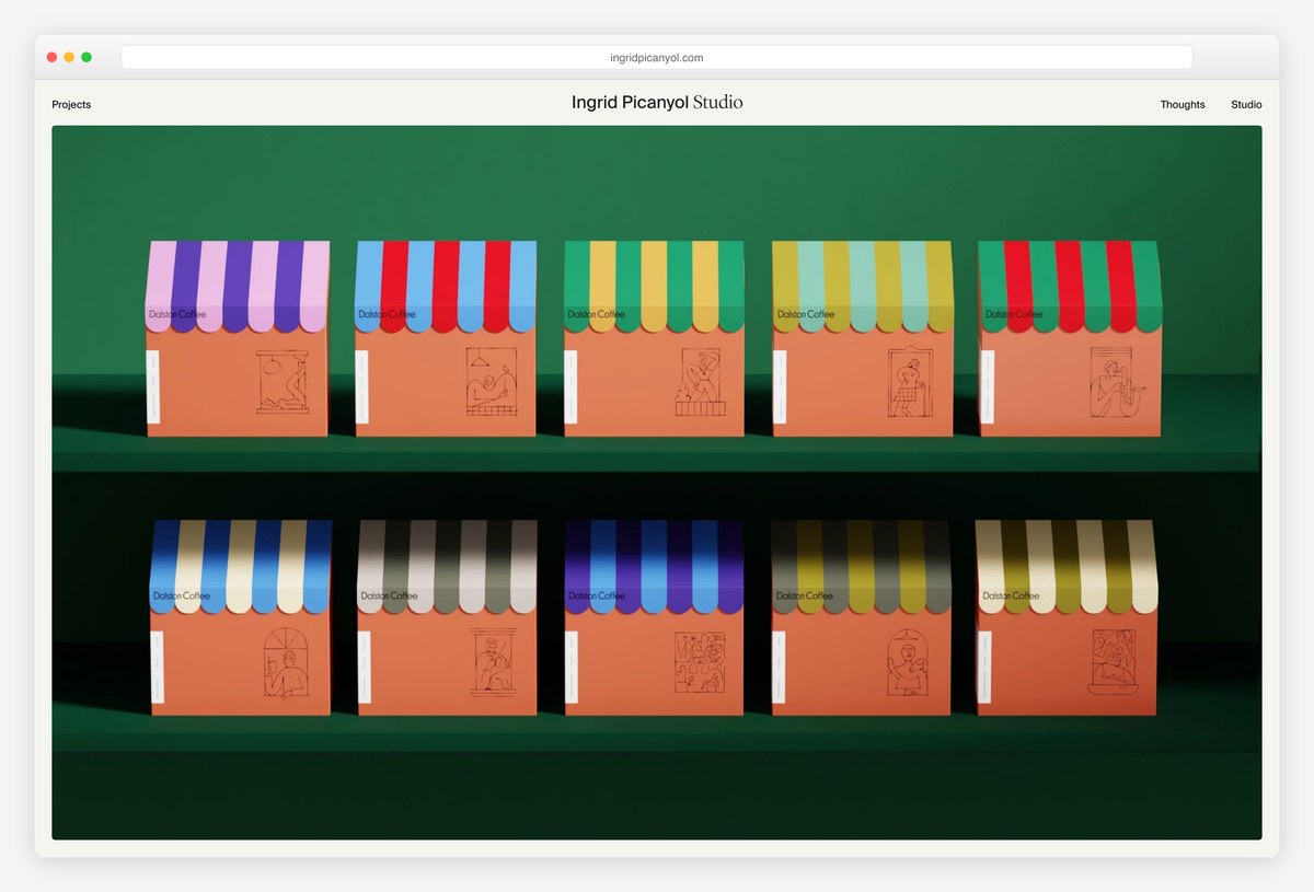 Ingrid Picanyol graphic design portfolio website