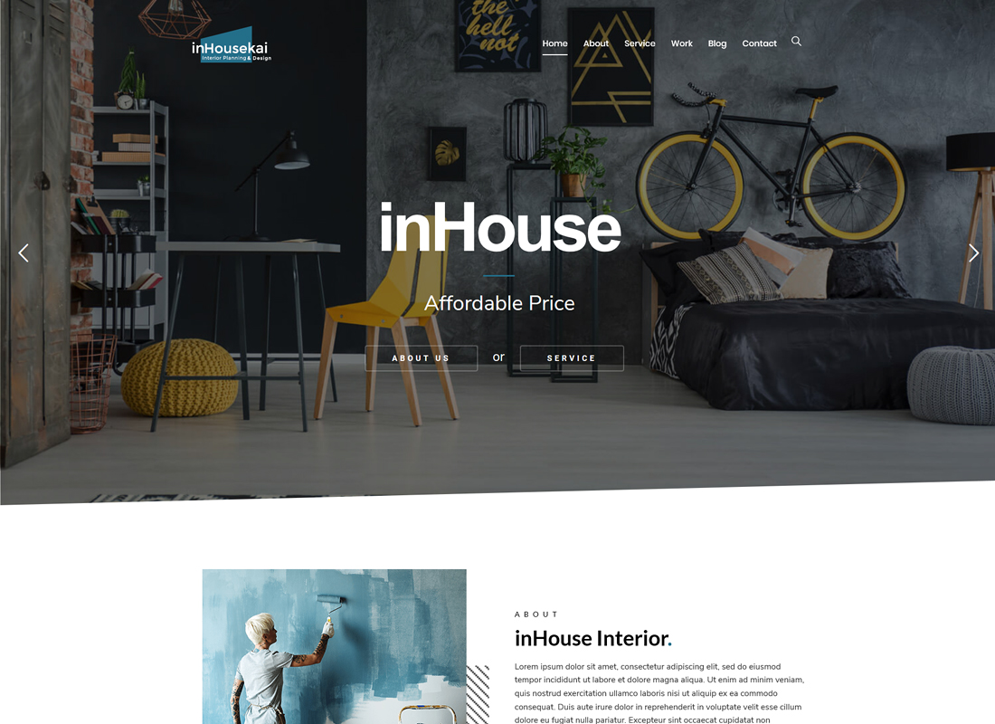 Inhousekai | Modern Design Interior WordPress Theme