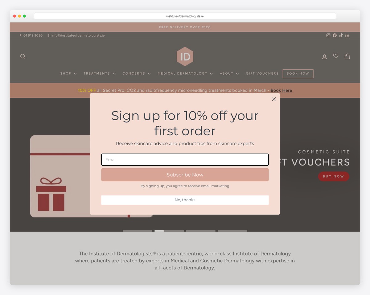 institute of dermatologists website example